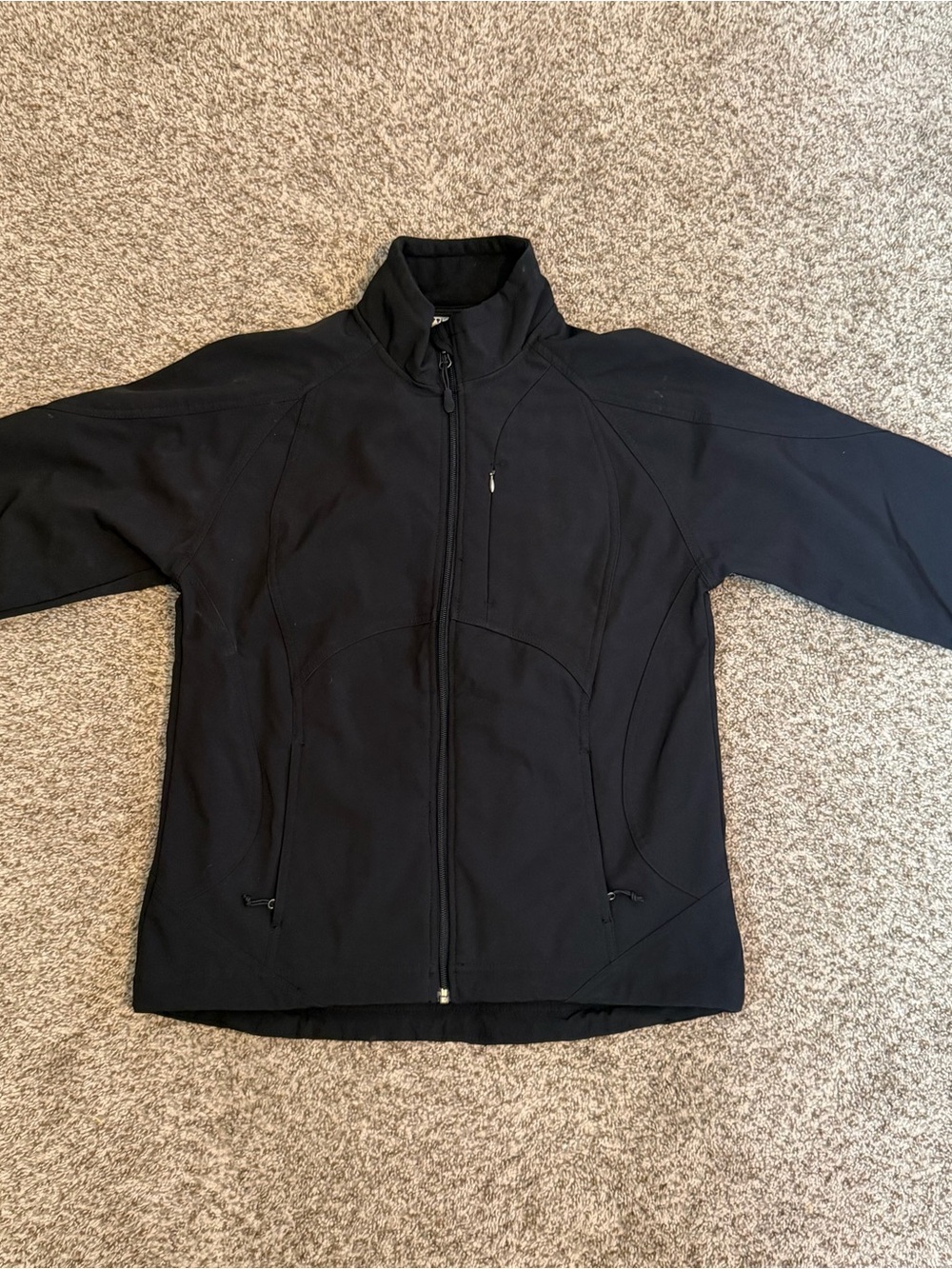 Double Diamond Women's Black Full Zip Fleece Lined Jacket Size S